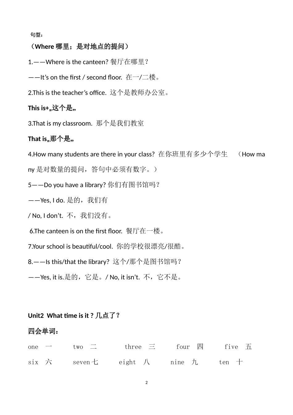 四年级英语下册知识点梳理_第2页