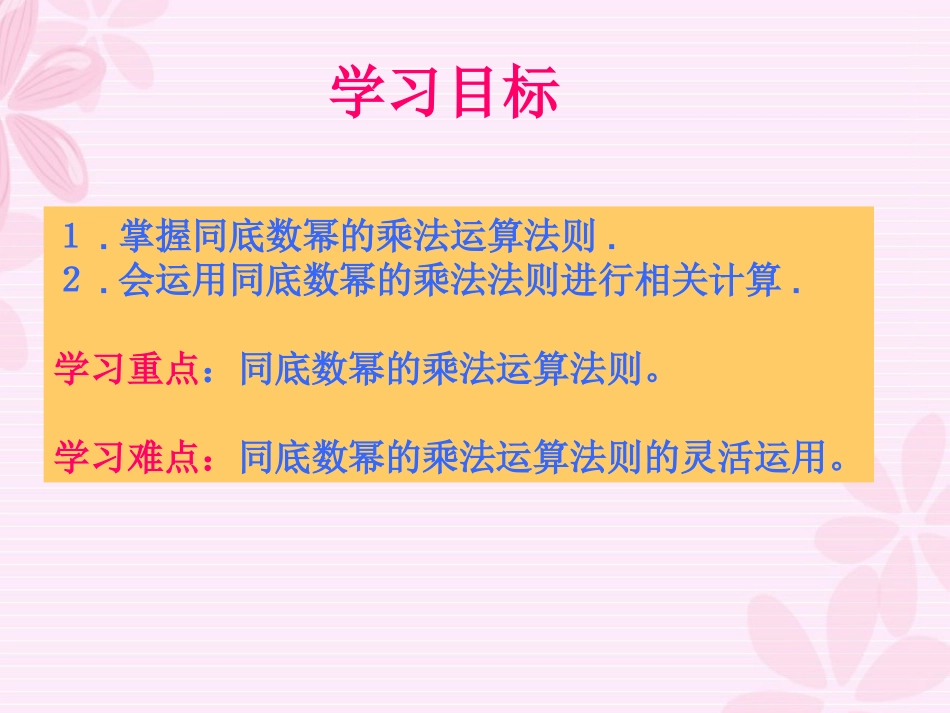 同底数幂的乘法第一课时_第2页