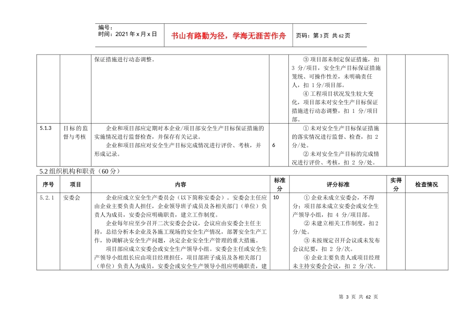 项目安全生产标准化达标评级得分汇总表_第3页