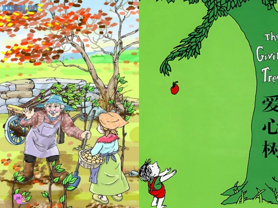 (西师大版)一年级语文下册课件_老人与苹果树__第3页