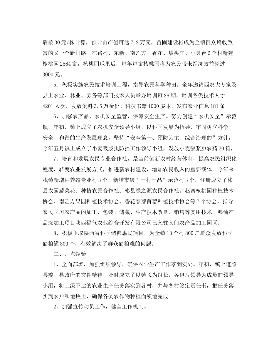 乡镇农业工作总结格式模板_第2页