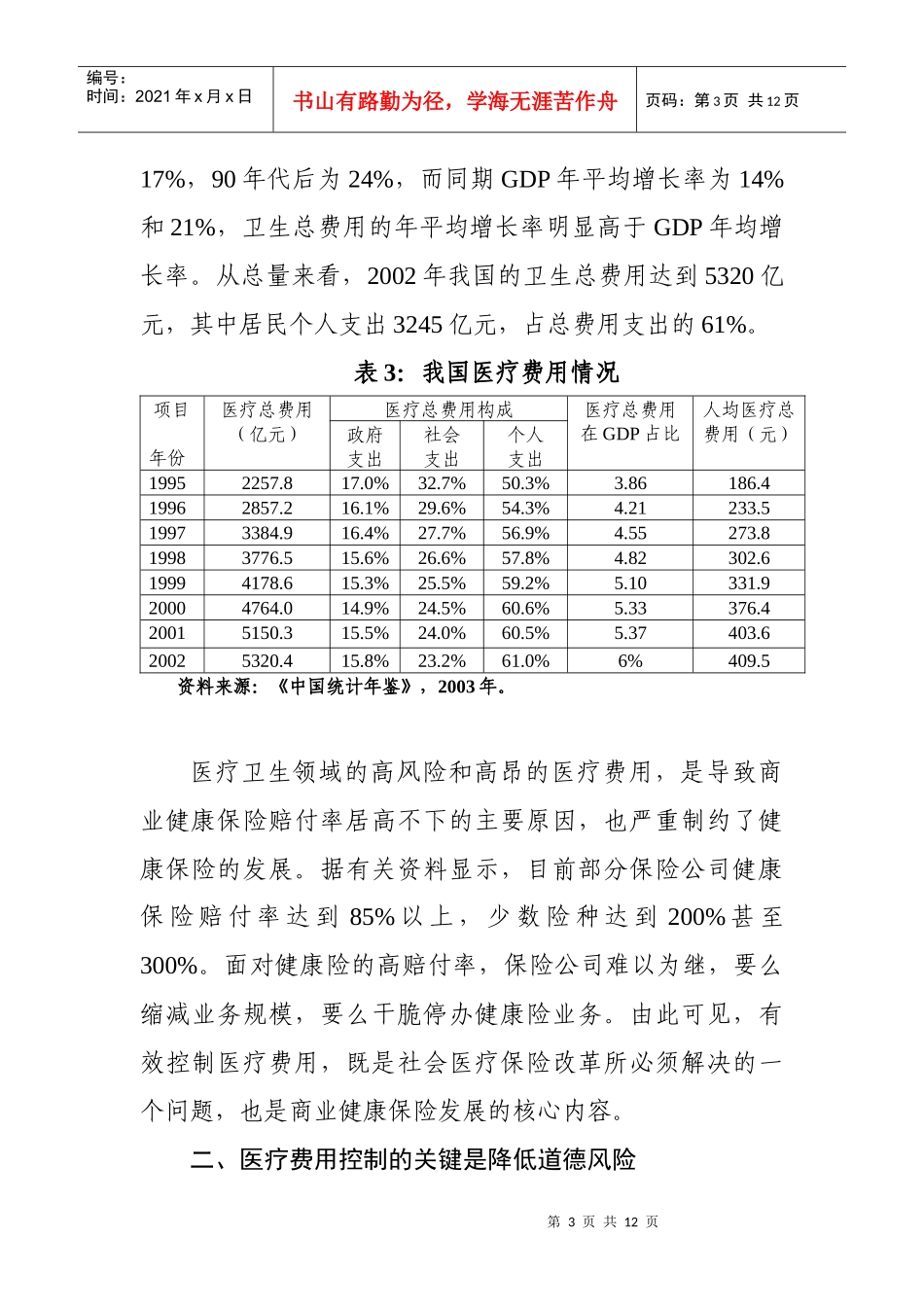 论健康保险的医疗费用控制_第3页