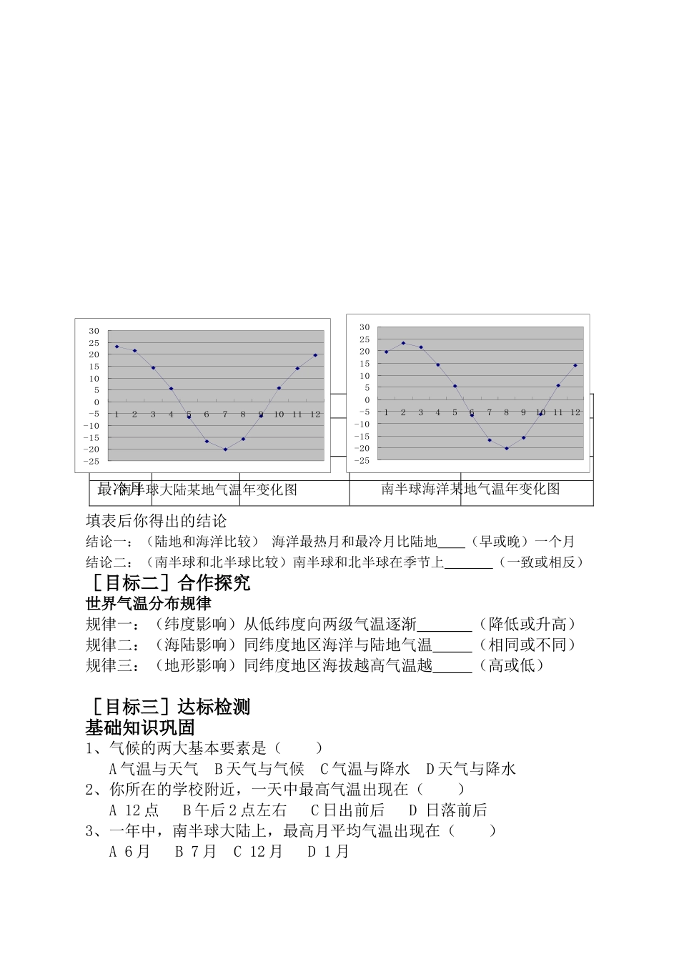 湘教版地理七年级上册42气温导学案_第2页
