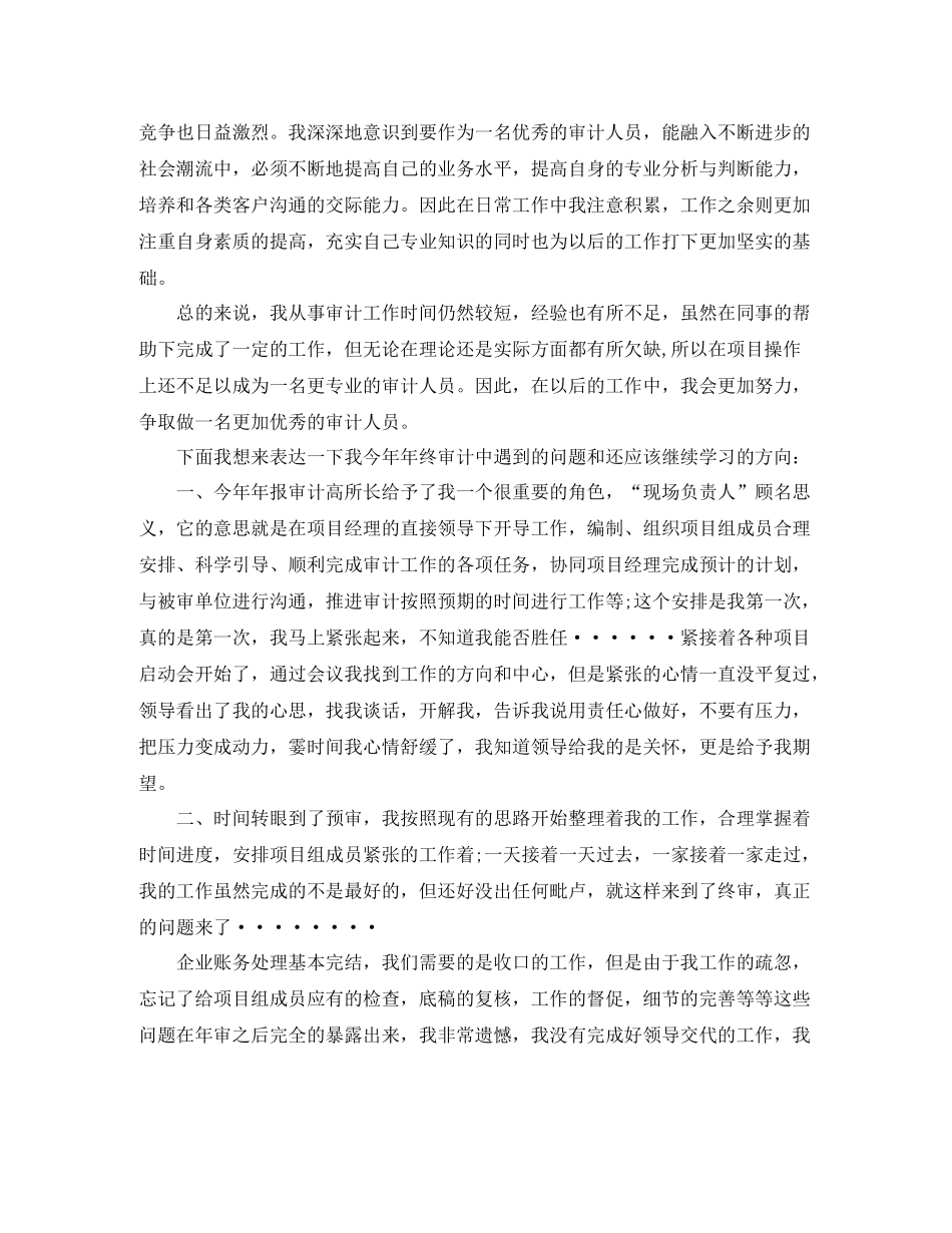 审计人员工作总结精选_第3页