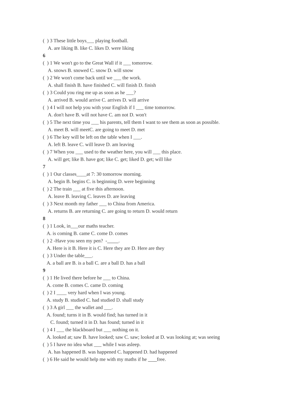 初中英语语法专项练习作业_第2页