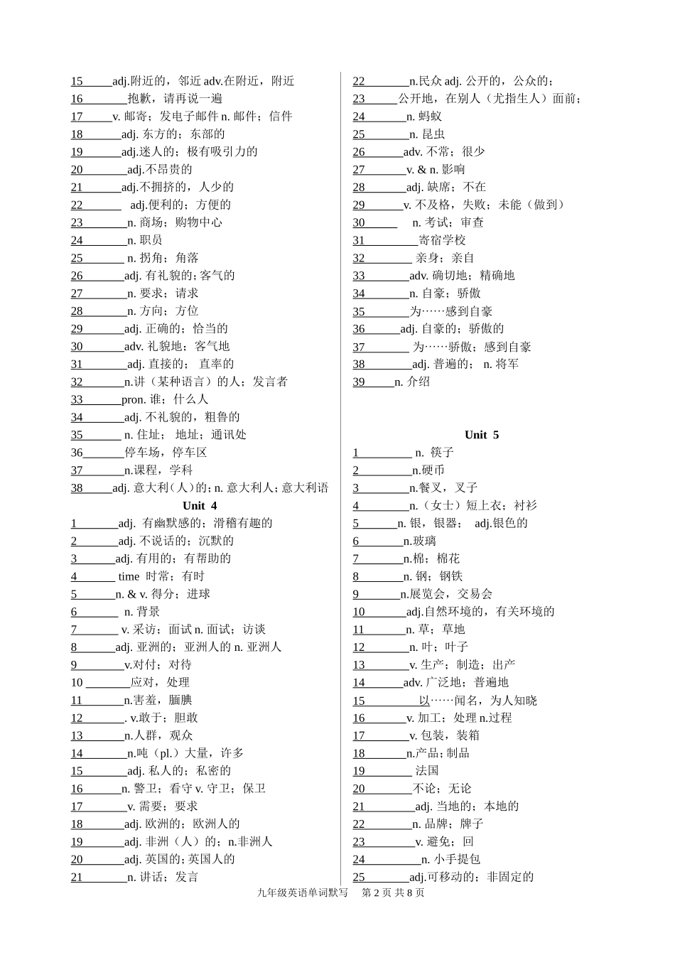 新目标九年级英语单词默写(最新校对)_第2页