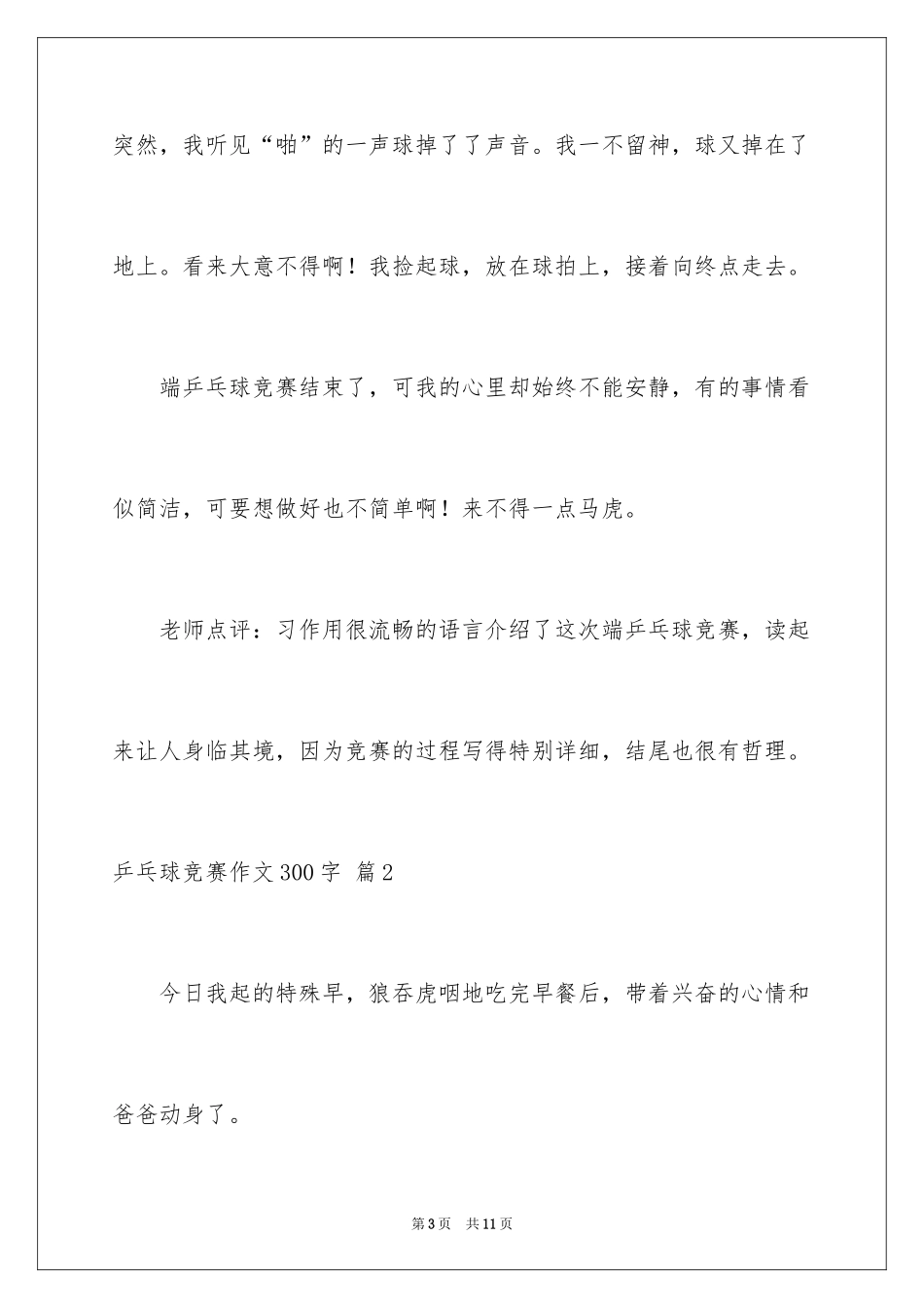 2024乒乓球比赛作文300字_33_第3页