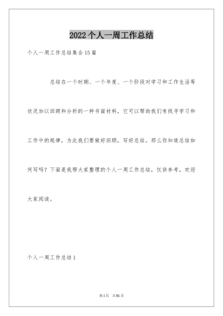 2024个人一周工作总结_15