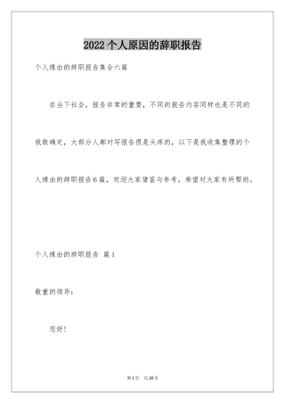 2024个人原因的辞职报告_95