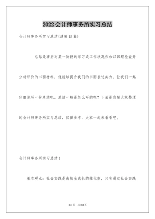2024会计师事务所实习总结_4