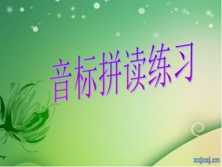 音标拼读练习