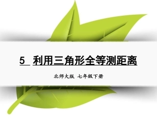 利用三角形全等测距离