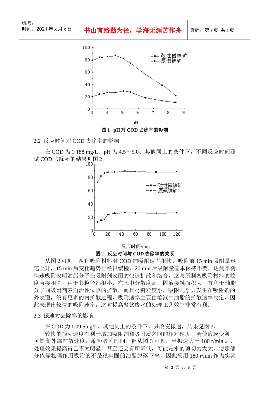 改性磁性材料处理餐饮废水的研究_第3页
