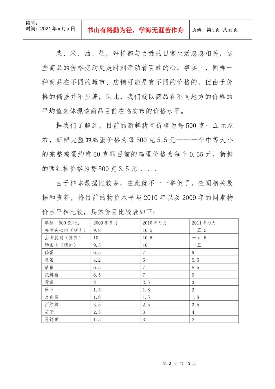 有关当前社会物价问题的调查_第3页