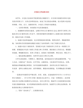 少先队工作总结4