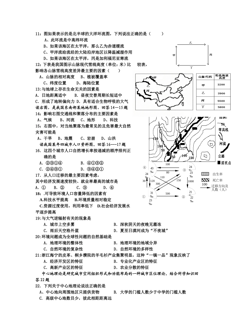来宾高级中学高一地理暑假作业4(1)_第2页