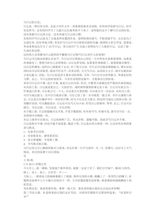 写日记的方法