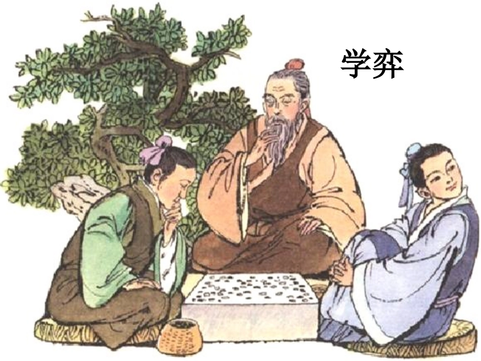 小学语文六年级下册第1课《学奕》PPT_第1页