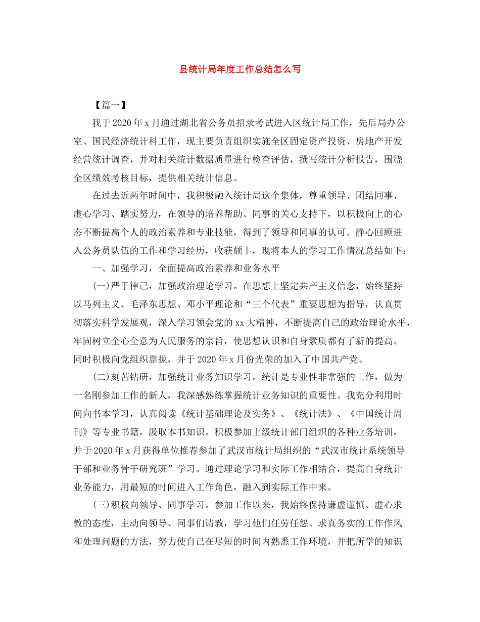 县统计局年度工作总结怎么写_第1页