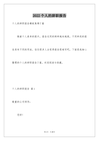 2024个人的辞职报告_17