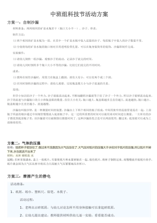 中班组科技节小实验