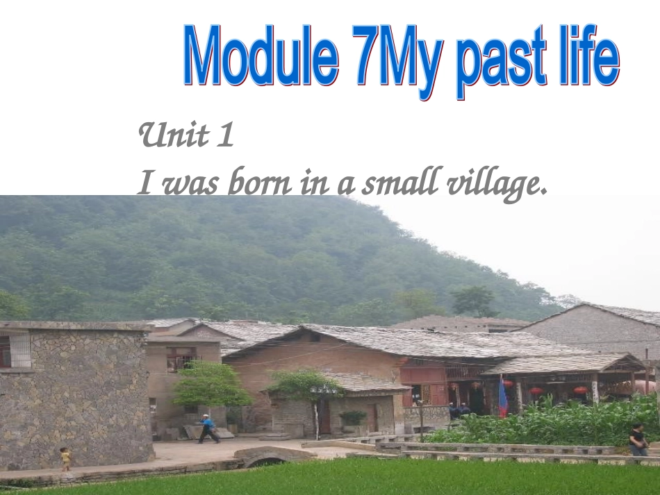 七英下Module7_Unit_1_I_was_born_in_a_small_village_第1页