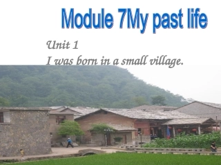 七英下Module7_Unit_1_I_was_born_in_a_small_village