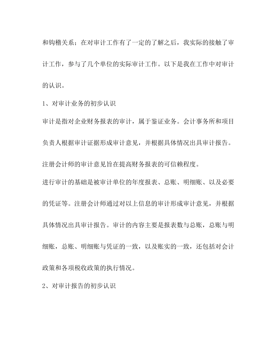 审计专业顶岗实习报告总结三篇_第3页