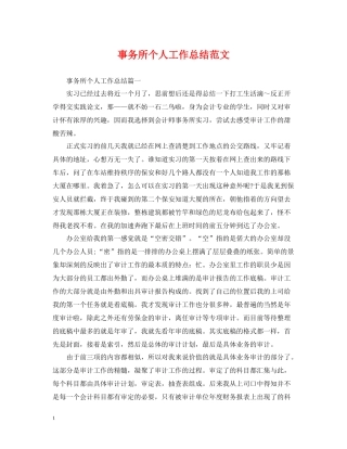 事务所个人工作总结范文