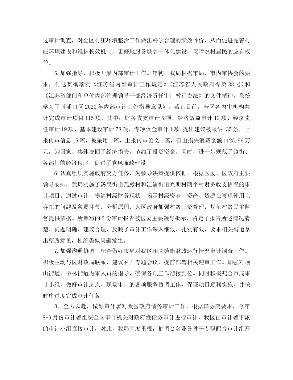 2020年审计局工作总结与计划 _第3页