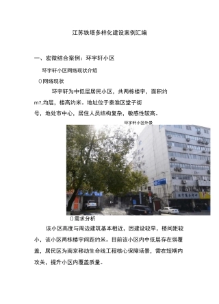 江苏铁塔“点线面”建设案例4篇-4月(更新)