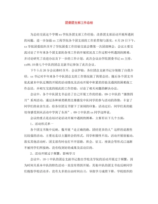 团委团支部工作总结
