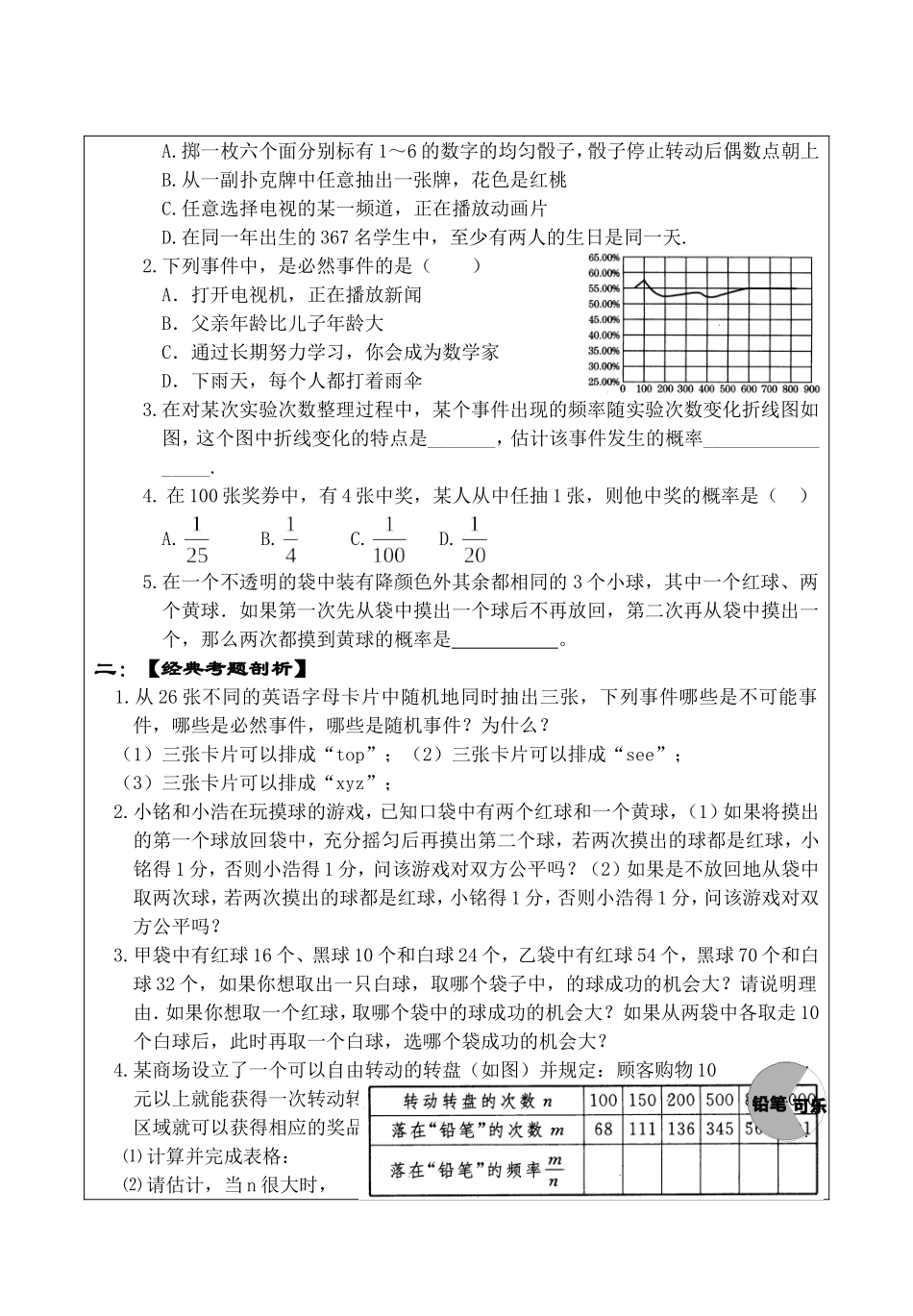 简单随机事件的概率_第2页