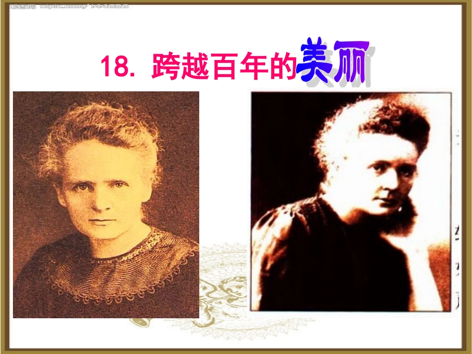 《跨越百年的美丽》上课课件_第1页