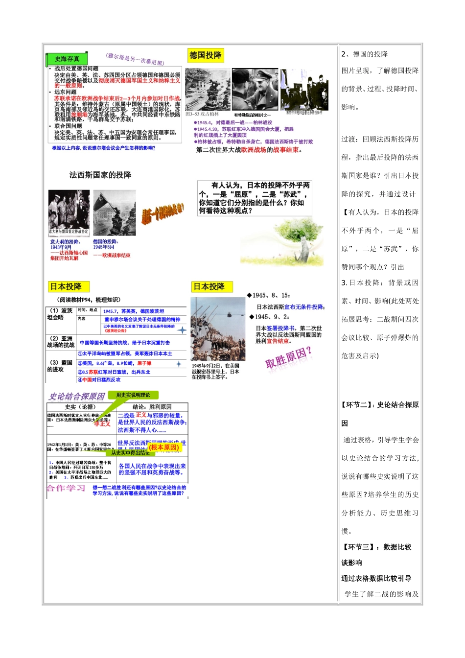 《雅尔塔会议与德日投降》教学设计_第2页