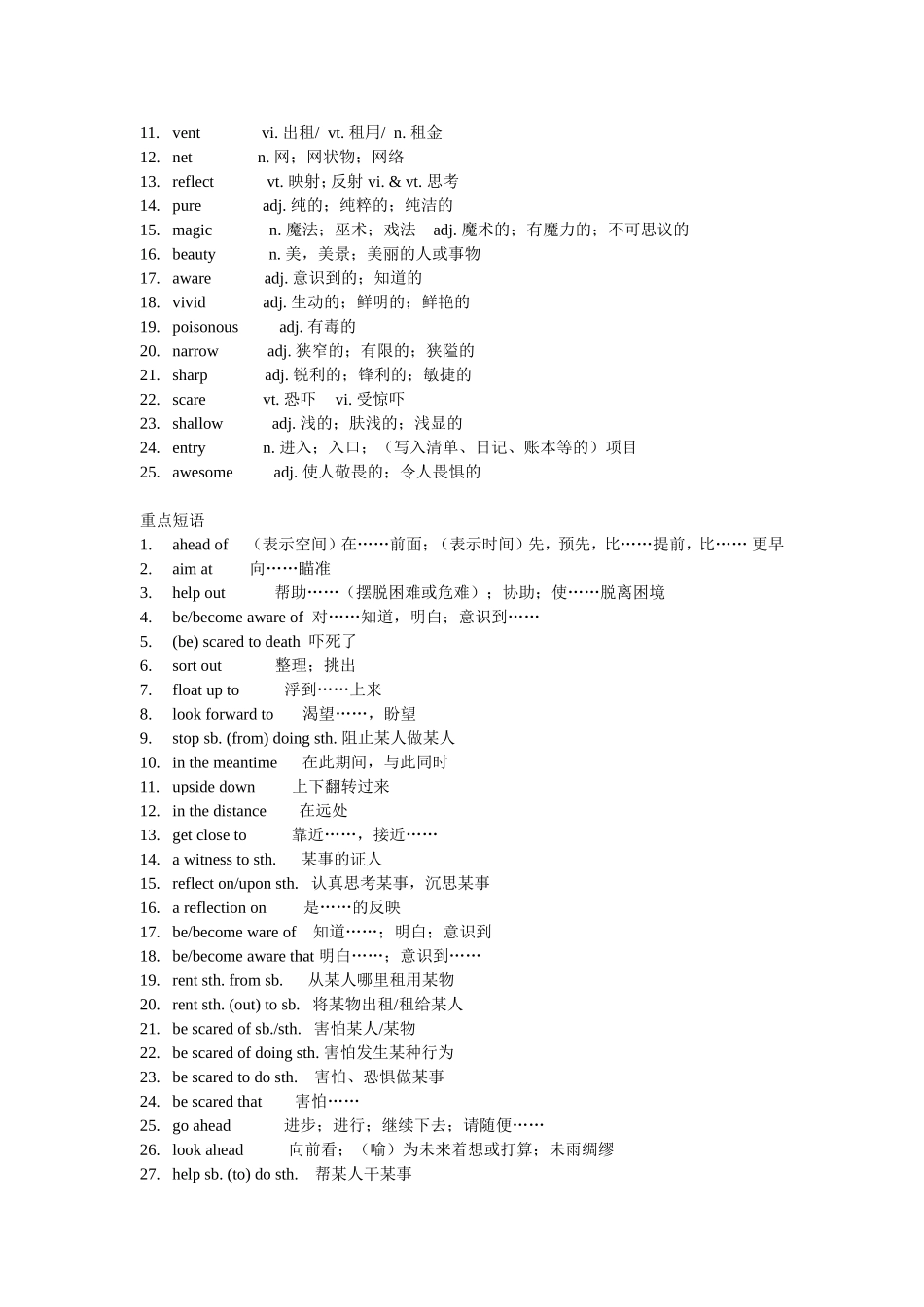 高中英语选修7单词词组总汇_第3页