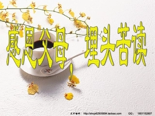 小学“感恩父母，埋头苦读：主题班会课件