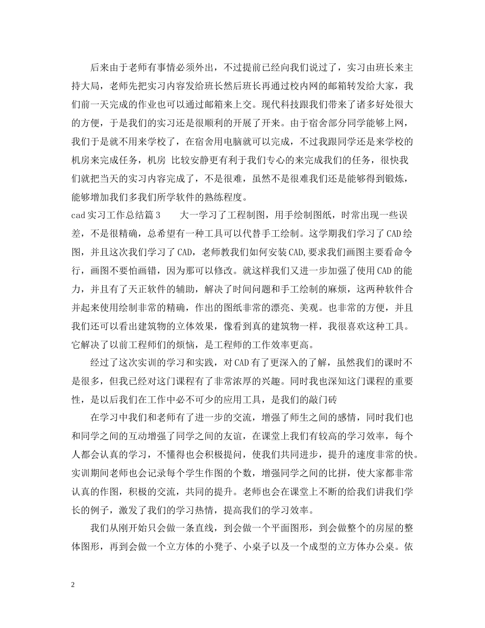 cad实习工作总结_第2页