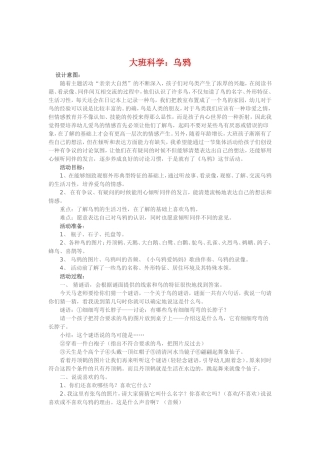 大班科学《乌鸦》