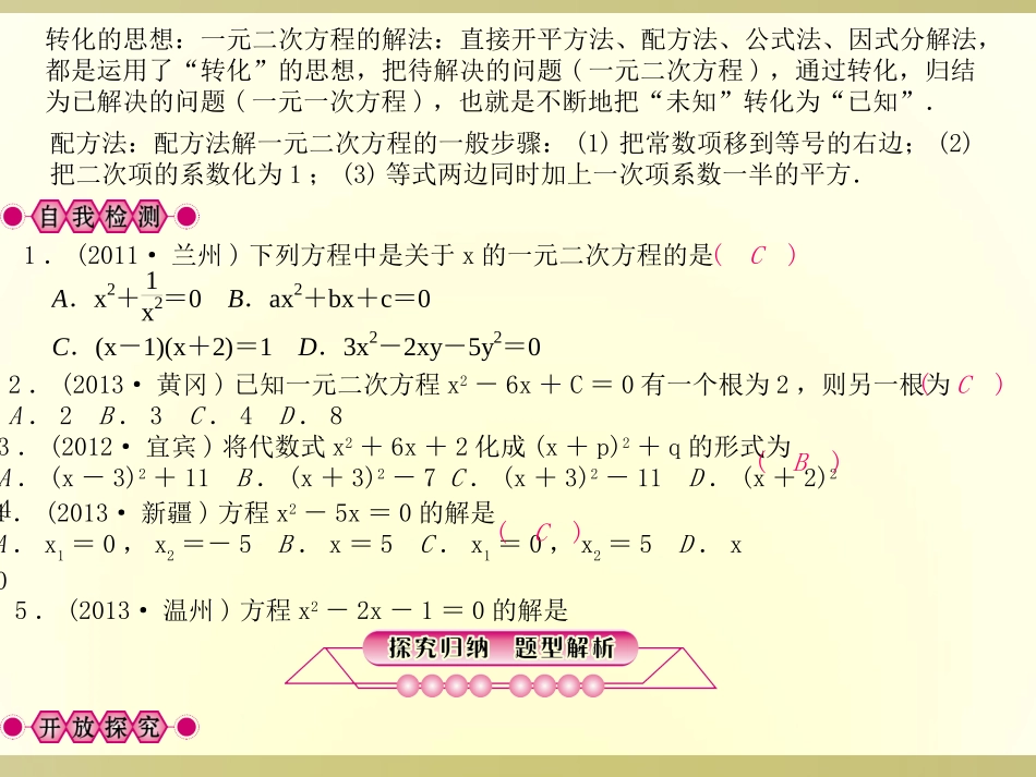 第8讲　一元二次方程及其应用_第3页