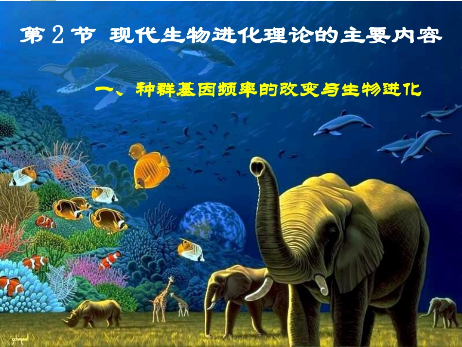 _现代生物进化理论的主要内容_第1页