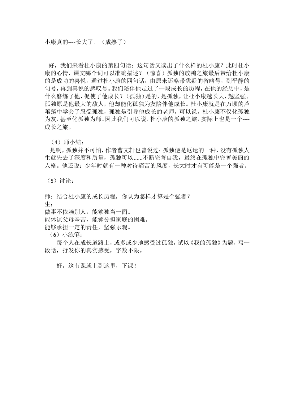 孤独之旅课堂设计_第3页