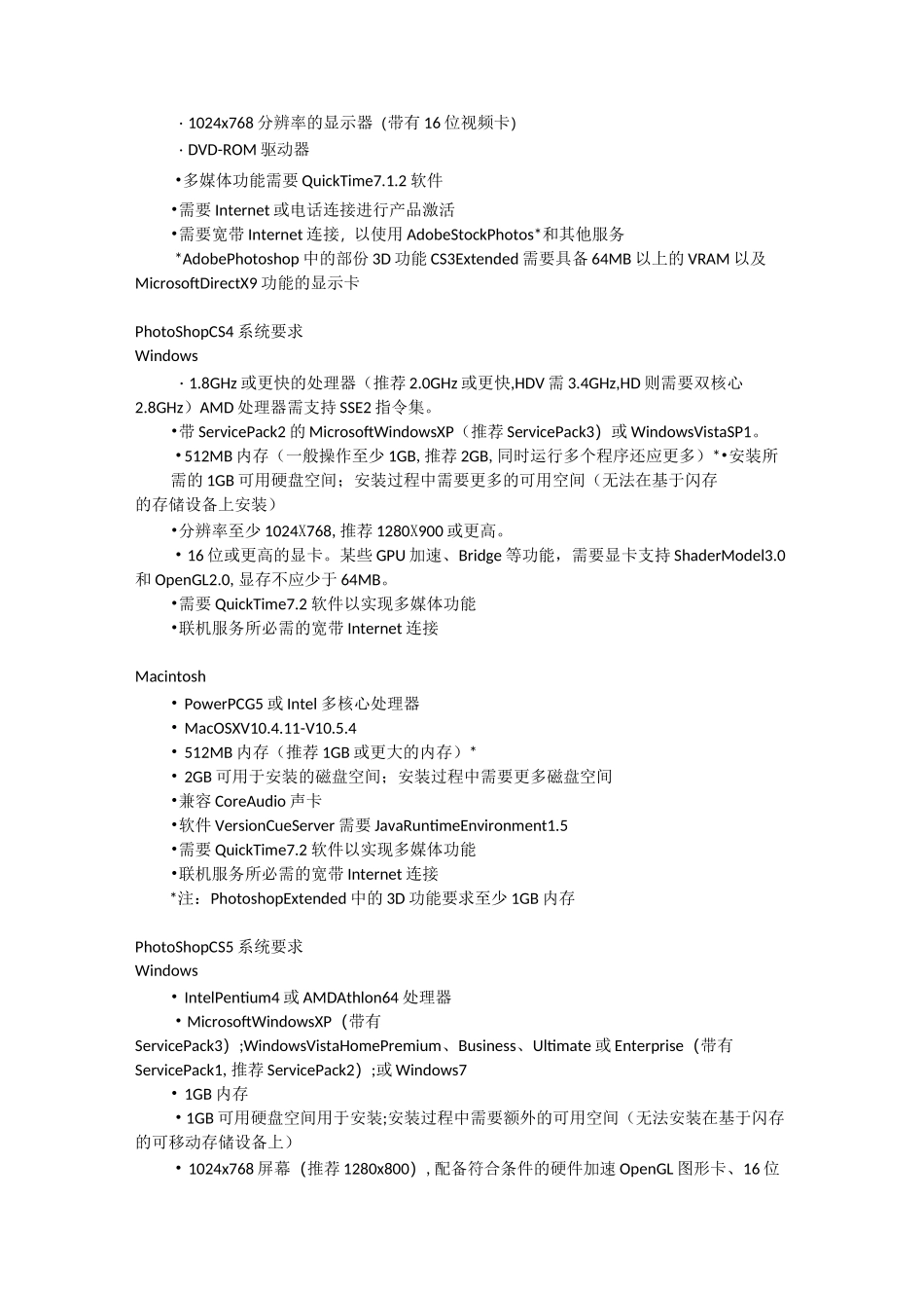 Photoshop版本最低电脑硬件配置要求_第3页