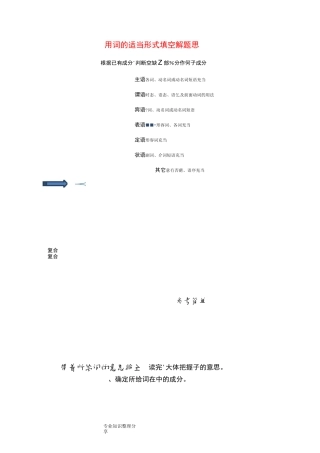 适当形式填空解题思路