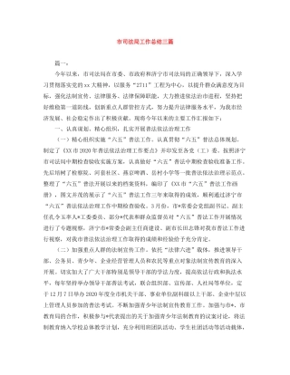 市司法局工作总结三篇