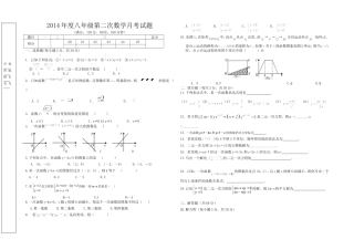 列电中学八年级第二次月考