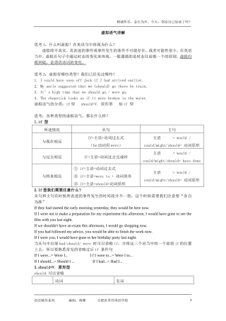 虚拟语气详解