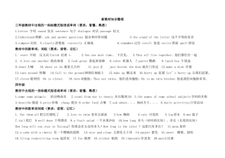 新教材知识点整理(三、四年级）-副本