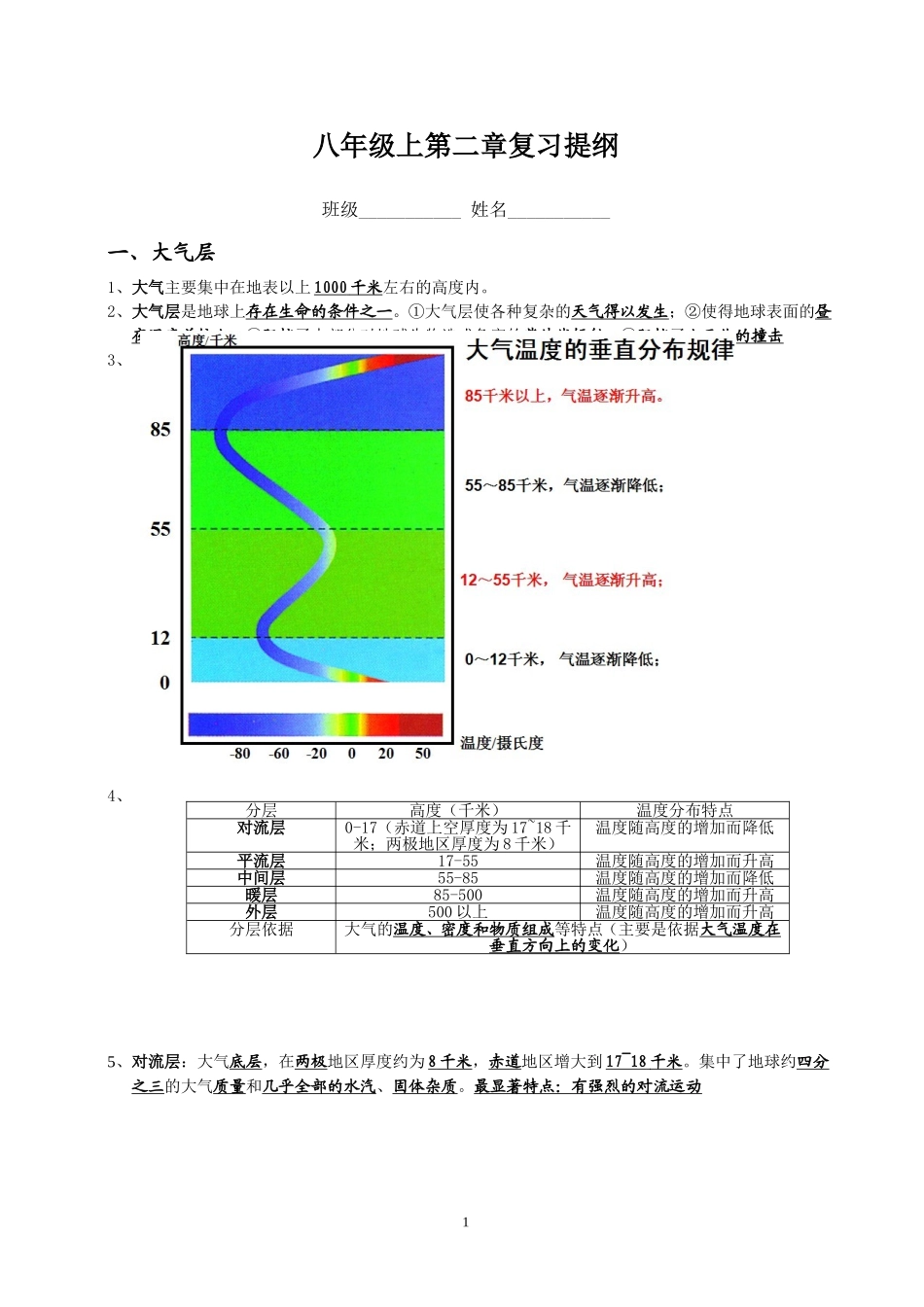 浙教版科学八年级上第二章复习提纲_第1页
