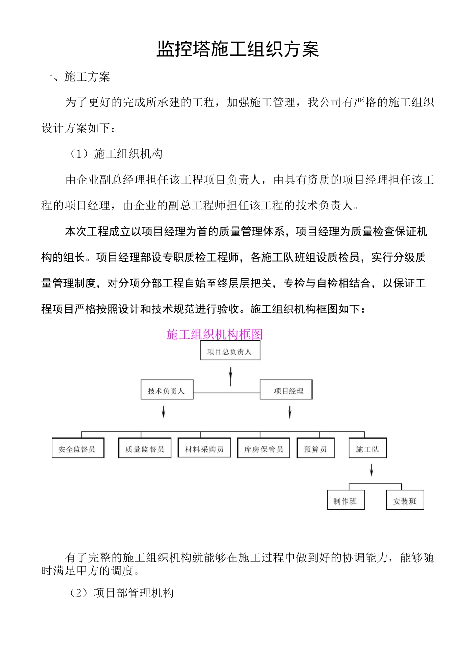 监控塔施工方案_第1页